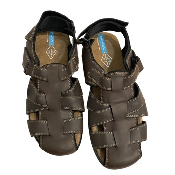 St. John's Bay Mens Felix Strap Sandals NEW Mens brown shoes Memory Foam Sz 12M - Picture 10 of 10